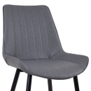 Cadeira estofada Chicago com design industrial - Cinza Vintage