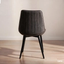 Cadeira estofada Chicago com design industrial - Marrom Vintage