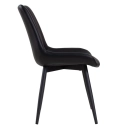 Cadeira estofada Chicago com design industrial – Preto