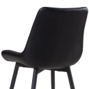 Cadeira estofada Chicago com design industrial – Preto