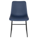 Cadeira estofada com Design Industrial Vintage Brusque - Azul pétroleo