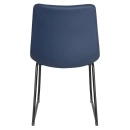 Cadeira estofada com Design Industrial Vintage Brusque - Azul pétroleo