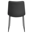 Cadeira estofada com Design Industrial Vintage Brusque - Preto