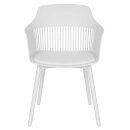 Cadeira estofada Marcela para sala de jantar e cozinha - Branco