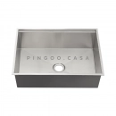 Calha Úmida para Cozinha Gourmet Escorredor Embutida Aço Inox 304 Baniwa 43x33 cm Prata