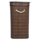 Cesto Duplo com Tampa 60cm Bambu Escuro - Mimo Style