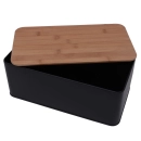 Conjunto Porta Pão Bambu com 3 Potes Black - Mimo Style