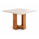 Conjunto Sala de Jantar Mesa Quadrada Marselha com 4 Cadeiras Estofadas Nice Laráz