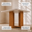 Conjunto Sala de Jantar Mesa Quadrada Marselha com 4 Cadeiras Estofadas Nice Laráz