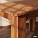 Conjunto Sala de Jantar Mesa Retangular León com 4 Cadeiras Estofadas Nice Laráz