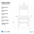 Conjunto Sala de Jantar Mesa Retangular León com 4 Cadeiras Estofadas Nice Laráz