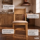 Conjunto Sala de Jantar Mesa Retangular León com 4 Cadeiras Estofadas Nice Laráz