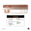 Cozinha Suspensa Gourmet Canário Pingoo.casa - Dourado Rose