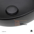 Cuba de Apoio para Banheiro Oval Louça Cerâmica 37cm Obsidiana - Preto