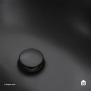 Cuba de Apoio para Banheiro Oval Louça Cerâmica 51cm Obsidiana - Preto