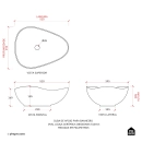 Cuba de Apoio para Banheiro Oval Louça Cerâmica 51cm Obsidiana - Preto