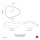 Cuba de Apoio para Banheiro Oval Louça Cerâmica Ambar - Branco