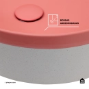 Cuba de Apoio para Banheiro Oval Louça Cerâmica Coral - Rosa e Branco