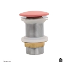 Cuba de Apoio para Banheiro Oval Louça Cerâmica Coral - Rosa e Branco