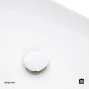 Cuba de Apoio para Banheiro Oval Louça Cerâmica Petalita - Branco