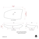 Cuba de Apoio para Banheiro Oval Louça Cerâmica Petalita - Branco