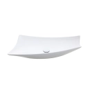 Cuba de Apoio para Banheiro Oval Louça Cerâmica Petalita - Branco