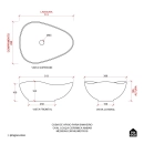 Cuba de Apoio para Banheiro Oval Louça Cerâmica Ambar - Branco