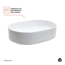 Cuba de Apoio para Banheiro Oval Louça Cerâmica Neptunita - Branco