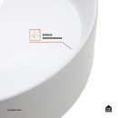 Cuba de Apoio para Banheiro Oval Louça Cerâmica Neptunita - Branco