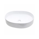 Cuba de Apoio para Banheiro Oval Louça Cerâmica Neptunita - Branco