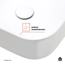 Cuba de Apoio para Banheiro Quadrada Louça Cerâmica Lazulita Pingoo.casa - Branco