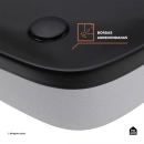 Cuba de Apoio para Banheiro Retangular Louça Cerâmica Coral - Preto e Branco