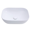 Cuba de Apoio para Banheiro Retangular Louça Cerâmica Adamita Pingoo.casa - Branco