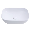 Cuba de Apoio para Banheiro Retangular Louça Cerâmica Adamita Pingoo.casa - Branco