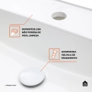 Cuba de Apoio para Banheiro Retangular Louça Cerâmica Clorita Pingoo.casa - Branco