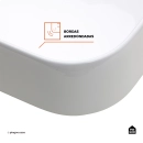 Cuba de Apoio para Banheiro Retangular Louça Cerâmica Clorita Pingoo.casa - Branco