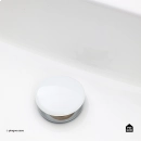 Cuba de Apoio para Banheiro Retangular Louça Cerâmica Clorita Pingoo.casa - Branco