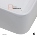 Cuba de Apoio para Banheiro Retangular Louça Cerâmica Galena Pingoo.casa - Branco