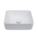 Cuba de Apoio para Banheiro Retangular Louça Cerâmica Galena Pingoo.casa - Branco