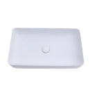 Cuba de Apoio para Banheiro Retangular Louça Cerâmica Roselita Pingoo.casa - Branco