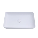 Cuba de Apoio para Banheiro Retangular Louça Cerâmica Roselita Pingoo.casa - Branco