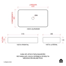 Cuba de Apoio para Banheiro Retangular Louça Cerâmica Roselita Pingoo.casa - Branco