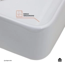 Cuba de Apoio para Banheiro Sem Válvula Retangular Louça Cerâmica Galena Pingoo.casa - Branco