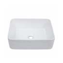 Cuba de Apoio para Banheiro Sem Válvula Retangular Louça Cerâmica Galena Pingoo.casa - Branco