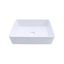 Cuba de Apoio para Banheiro Sem Válvula Retangular Louça Cerâmica Hematita Pingoo.casa - Branco