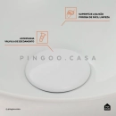 Cuba de Apoio Redonda Slim para Banheiro Louça Cerâmica 28,5cm Calcedônia Branco