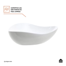 Cuba de Apoio Sem Válvula para Banheiro Oval Louça Cerâmica Ambar - Branco