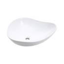 Cuba de Apoio Sem Válvula para Banheiro Oval Louça Cerâmica Ambar - Branco