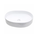 Cuba de Apoio Sem Válvula para Banheiro Oval Louça Cerâmica Neptunita Pingoo.casa - Branco