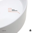 Cuba de Apoio Sem Válvula para Banheiro Oval Louça Cerâmica Neptunita Pingoo.casa - Branco